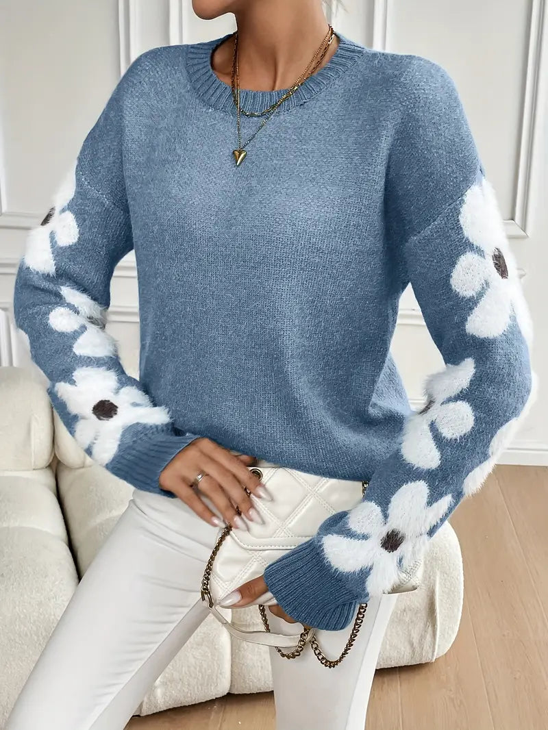 Karla | Dame Vinter Sweater med Blomstermønster - Freya Kobenhavn