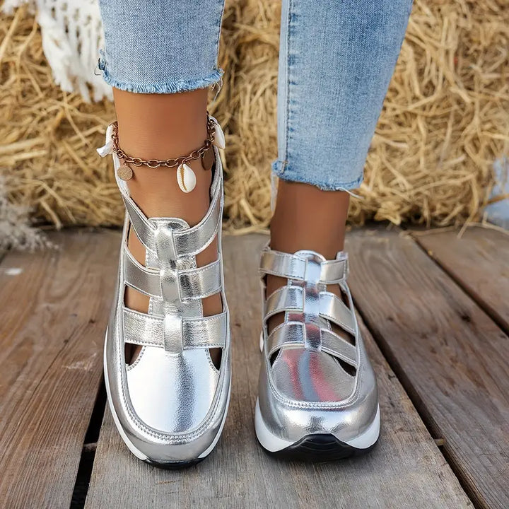 Elfriede | Metalliske Sneakers Stilfulde Og Behagelige - Freya Kobenhavn