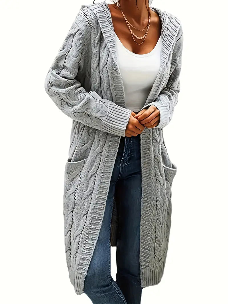 Charline | Women’s Knit Long Sweater with Front Pockets - Freya Kobenhavn
