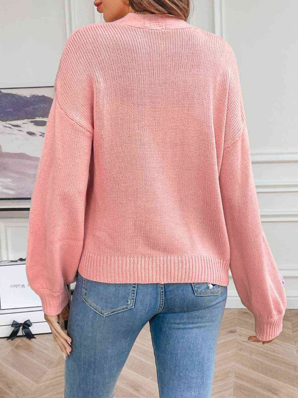 Inger | Dame Vinter Cardigan med Blomsterbroderi - Freya Kobenhavn