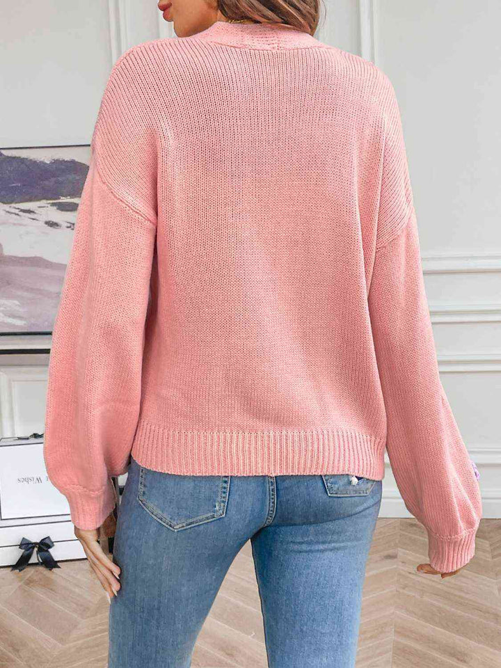 Inger | Dame Vinter Cardigan med Blomsterbroderi - Freya Kobenhavn