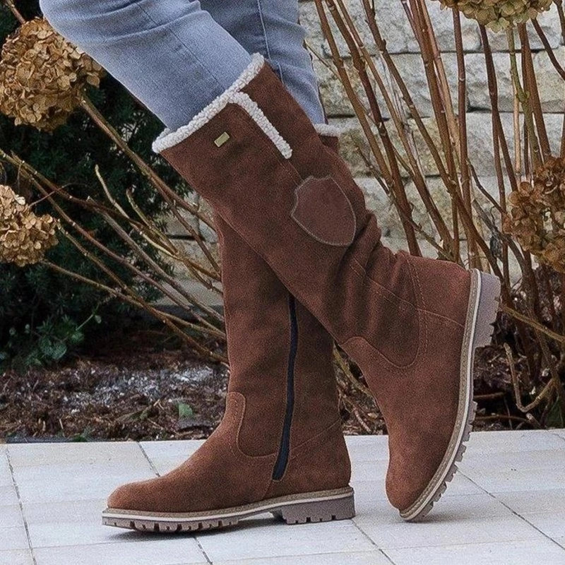 Alette | Dame Knæhøje Vinterstøvler med Shearling Foring - Freya Kobenhavn