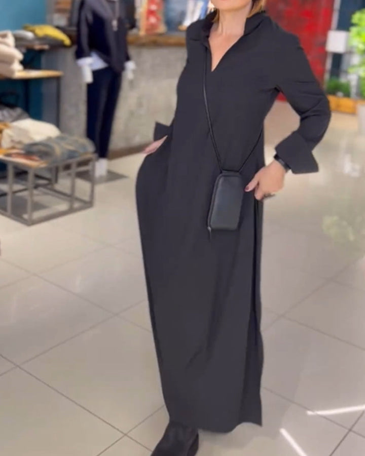 Karen™ | Elegant Skjortekjole med Knaplukning - Freya Kobenhavn