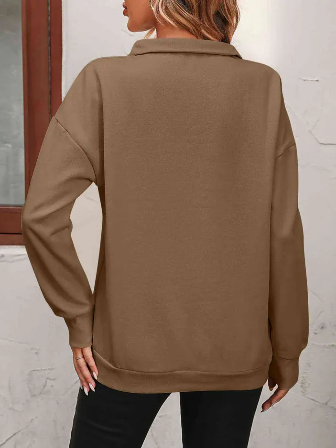 Sofie™ | Sweatshirt med lynlås og hængende skulder til kvinder - Freya Kobenhavn