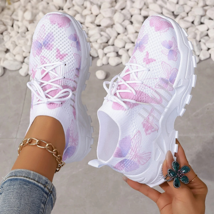 Philipa | Stilfulde og Behagelige Sneakers med Sommerfugl - Freya Kobenhavn