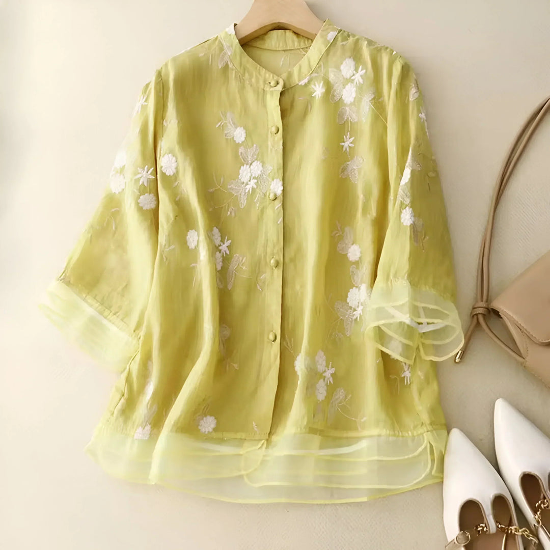 Emma™ | Let og Elegant Bomuldsbluse - Freya Kobenhavn