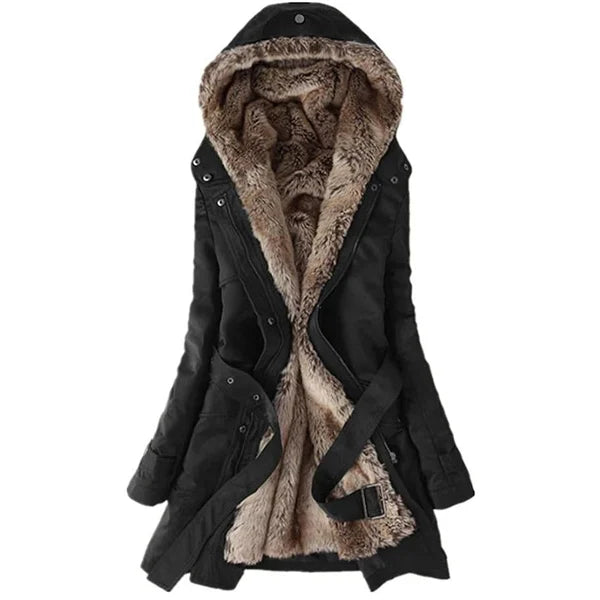 Inger™ | Stilfuld Frakke med Faux Pelsfor - Freya Kobenhavn