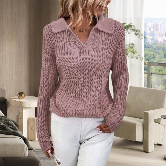 Olivia | Vinter Dame Sweater med Krave og Ribstrik - Freya Kobenhavn