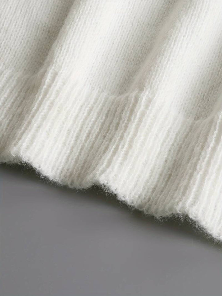 Jenny | Flæse Sweater med Dekorative Knapper til Damer