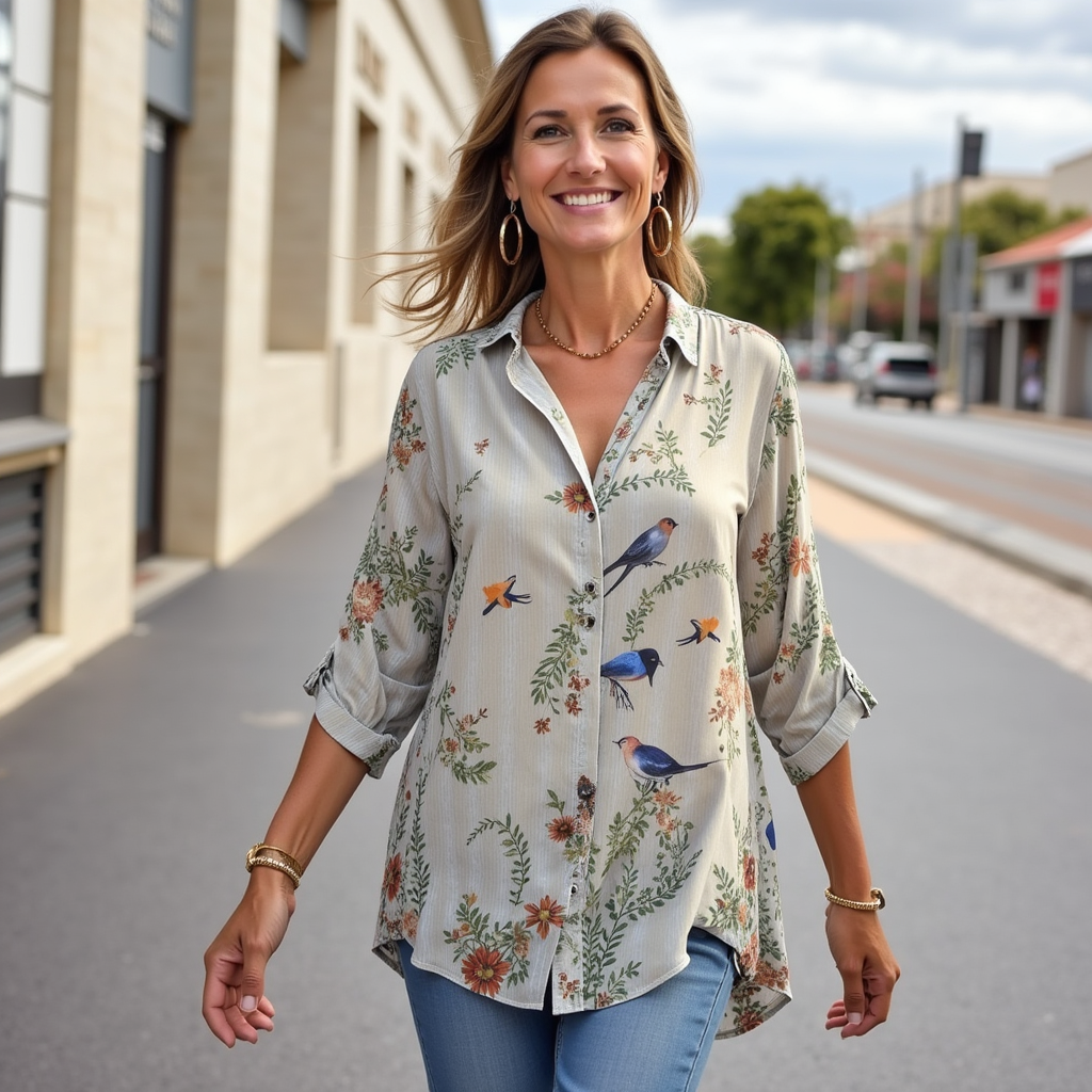 Liva | Stilfuld og Casual Blomstret Bluse