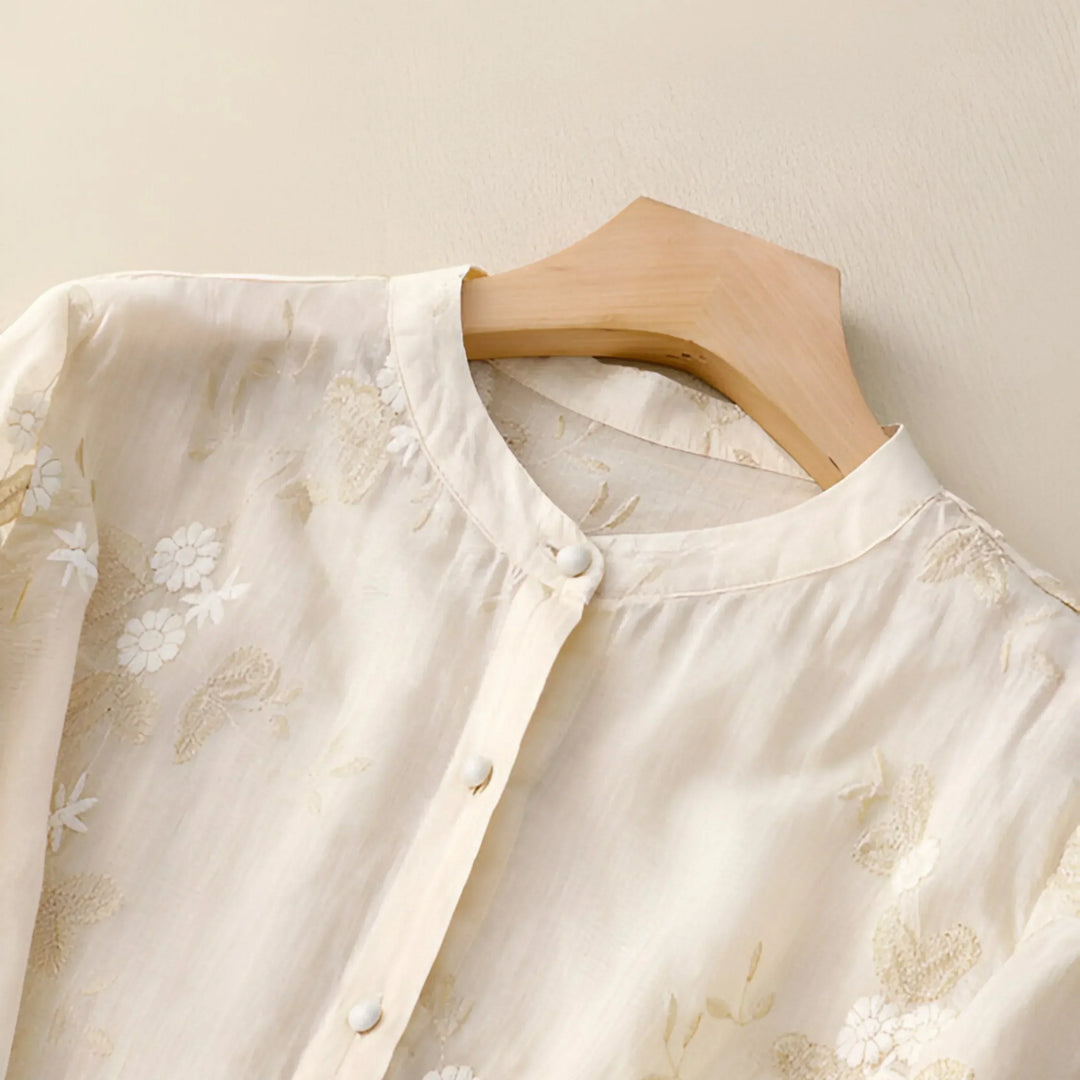 Emma™ | Let og Elegant Bomuldsbluse - Freya Kobenhavn