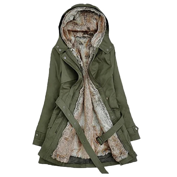 Inger™ | Stilfuld Frakke med Faux Pelsfor - Freya Kobenhavn