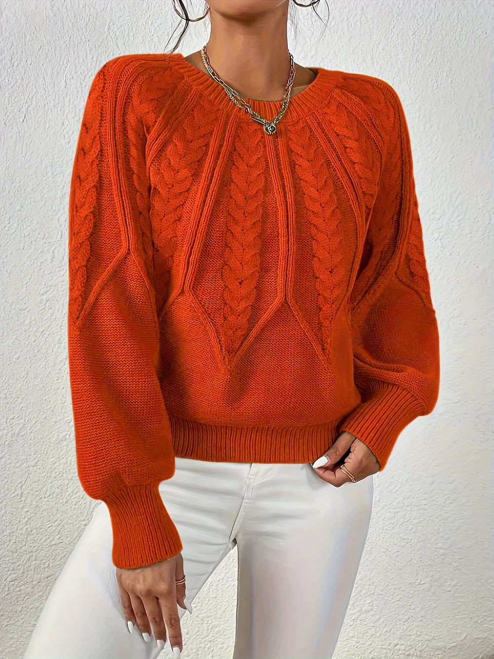Emilie™ | Casual Elegant Kabelstrik Sweater - Freya Kobenhavn