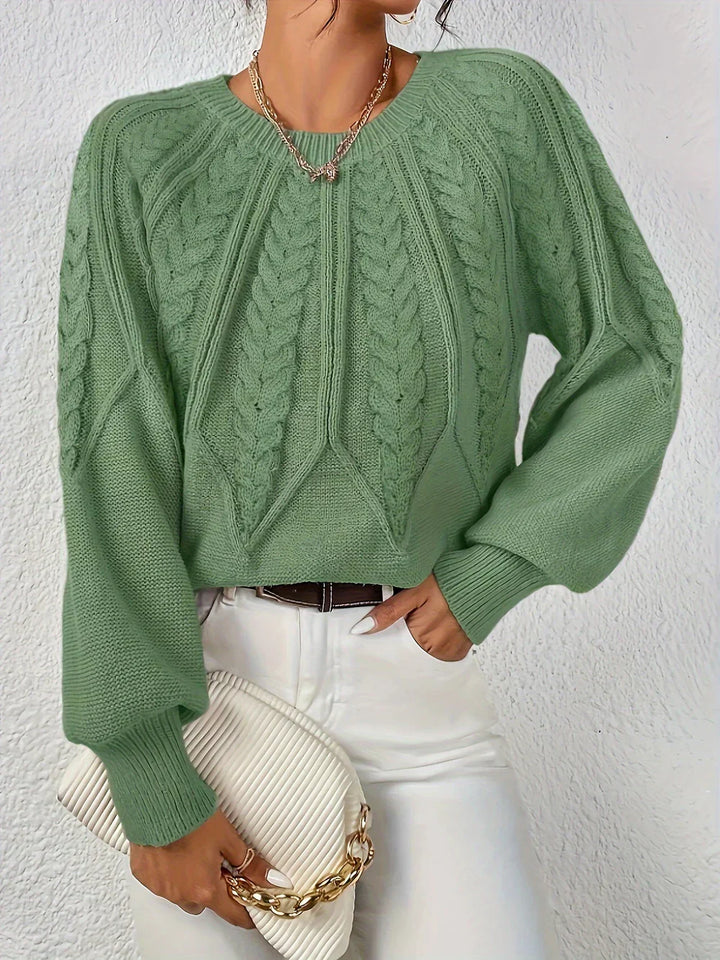 Emilie™ | Casual Elegant Kabelstrik Sweater - Freya Kobenhavn