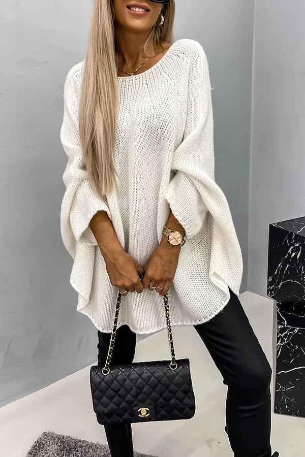 Cathrine | Komfortabel Strikket Poncho med Løs Pasform - Freya Kobenhavn