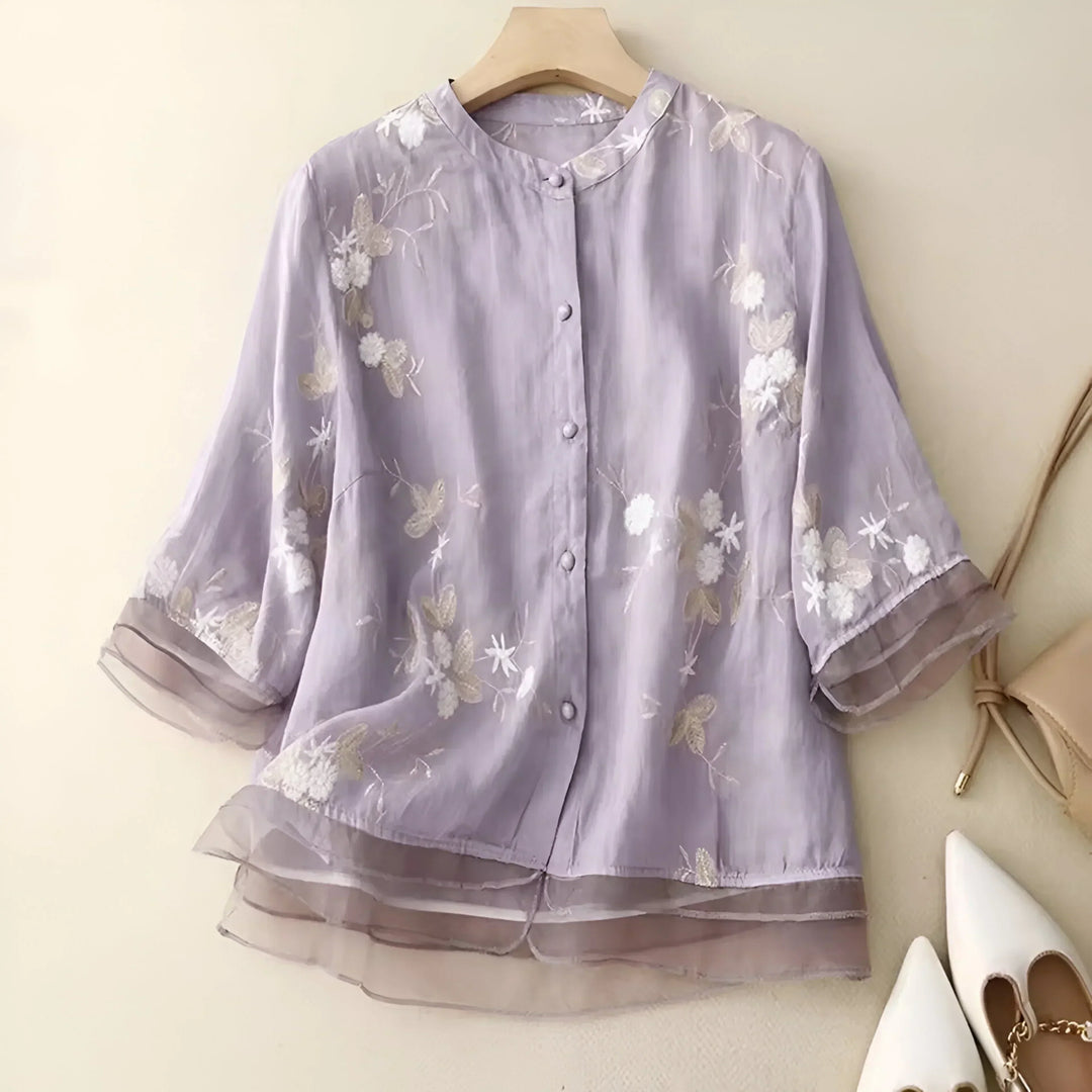 Emma™ | Let og Elegant Bomuldsbluse - Freya Kobenhavn