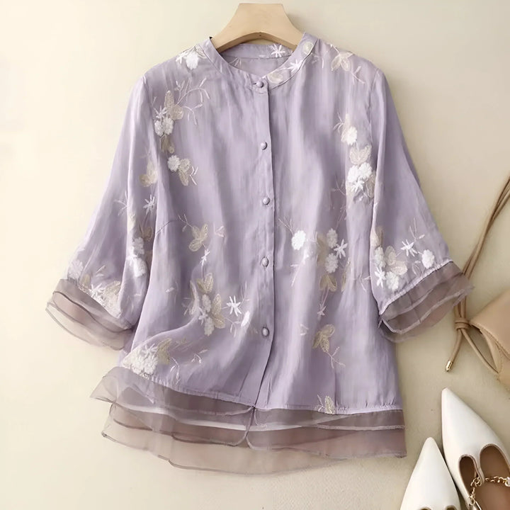 Emma™ | Let og Elegant Bomuldsbluse - Freya Kobenhavn