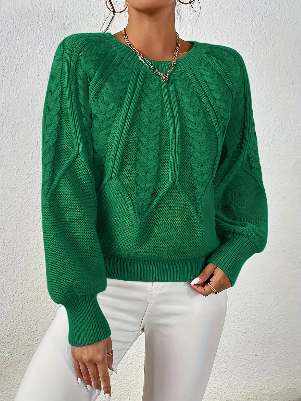 Emilie™ | Casual Elegant Kabelstrik Sweater - Freya Kobenhavn