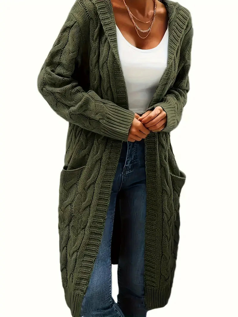 Charline | Women’s Knit Long Sweater with Front Pockets - Freya Kobenhavn
