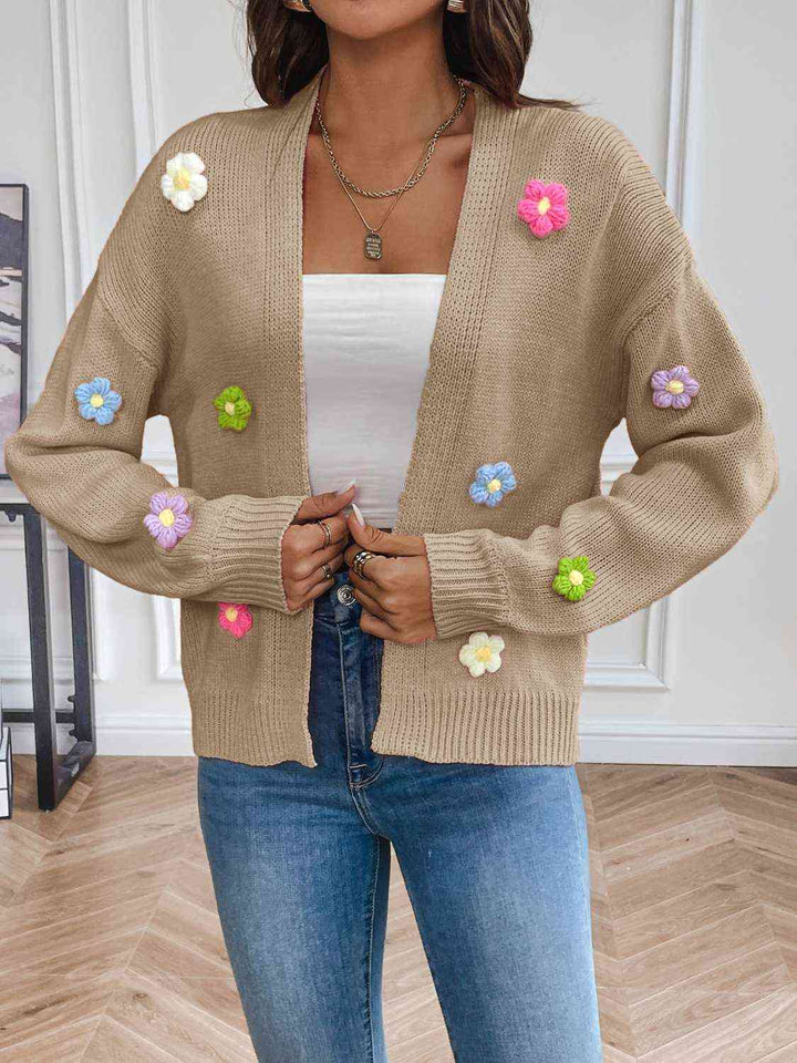 Inger | Dame Vinter Cardigan med Blomsterbroderi - Freya Kobenhavn
