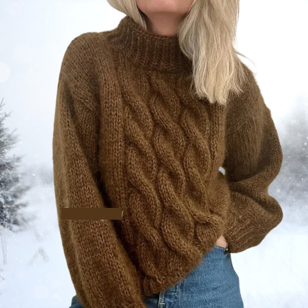 Bente™ | Stilfuld Flettet Striktrøje - Freya Kobenhavn