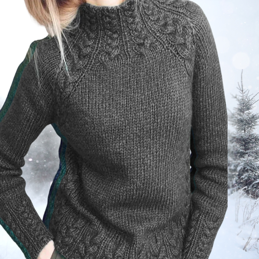 Freja™ | Hyggelig Kabelstrikket Sweater - Freya Kobenhavn