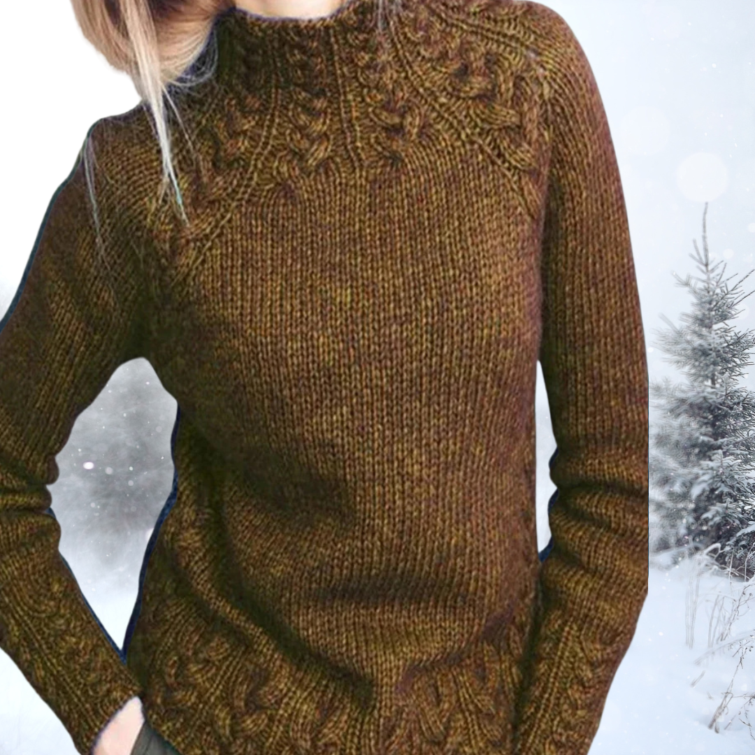 Freja™ | Hyggelig Kabelstrikket Sweater - Freya Kobenhavn