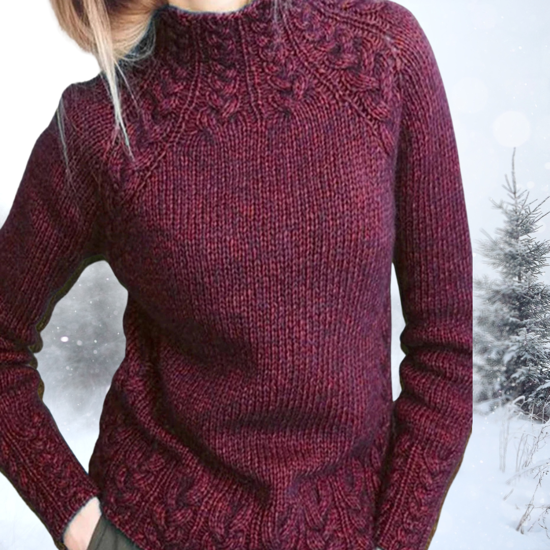 Freja™ | Hyggelig Kabelstrikket Sweater - Freya Kobenhavn