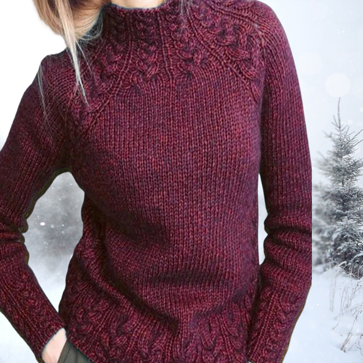 Freja™ | Hyggelig Kabelstrikket Sweater - Freya Kobenhavn