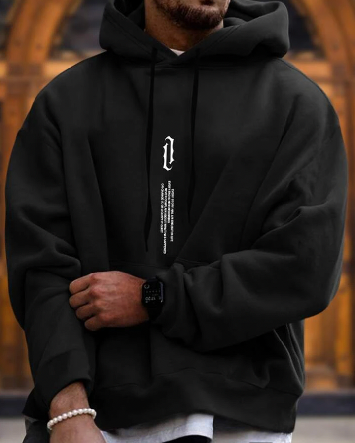 Frederik | Herre Hoodie med Frontprint - Freya Kobenhavn