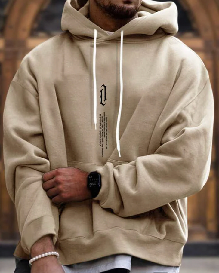 Frederik | Herre Hoodie med Frontprint - Freya Kobenhavn