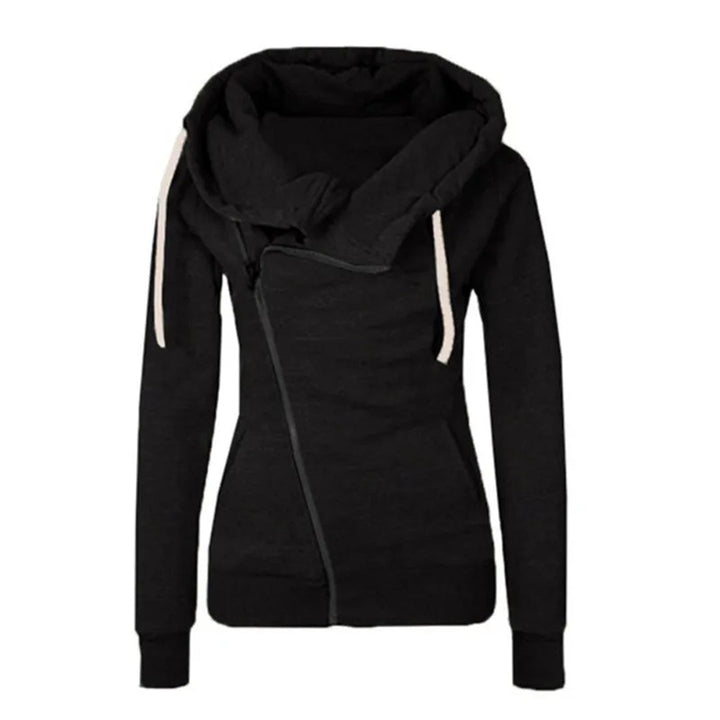 Tindra | Vinter Dame Hættetrøje med Asymmetrisk Lynlås - Freya Kobenhavn