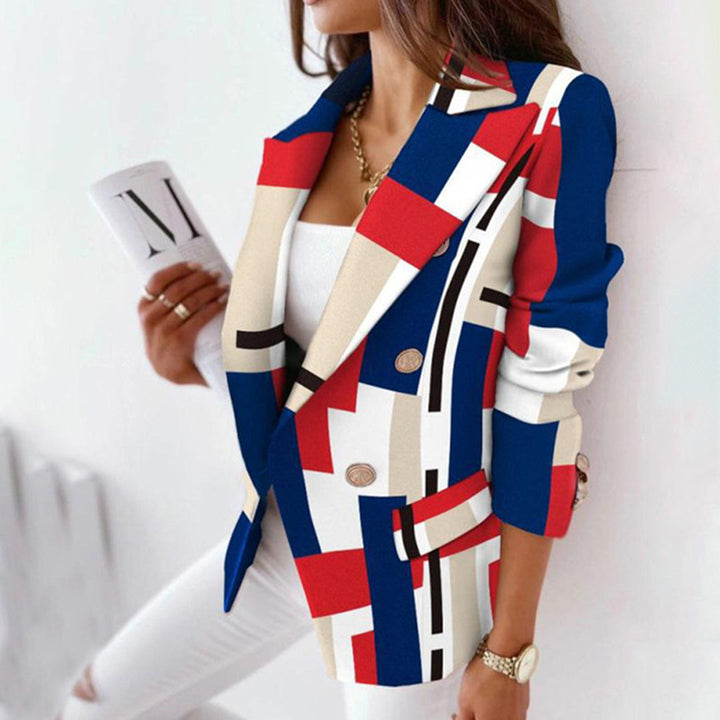 Grethe | Dame Vinterternet Blazer med Dobbelt Rad Knapper - Freya Kobenhavn