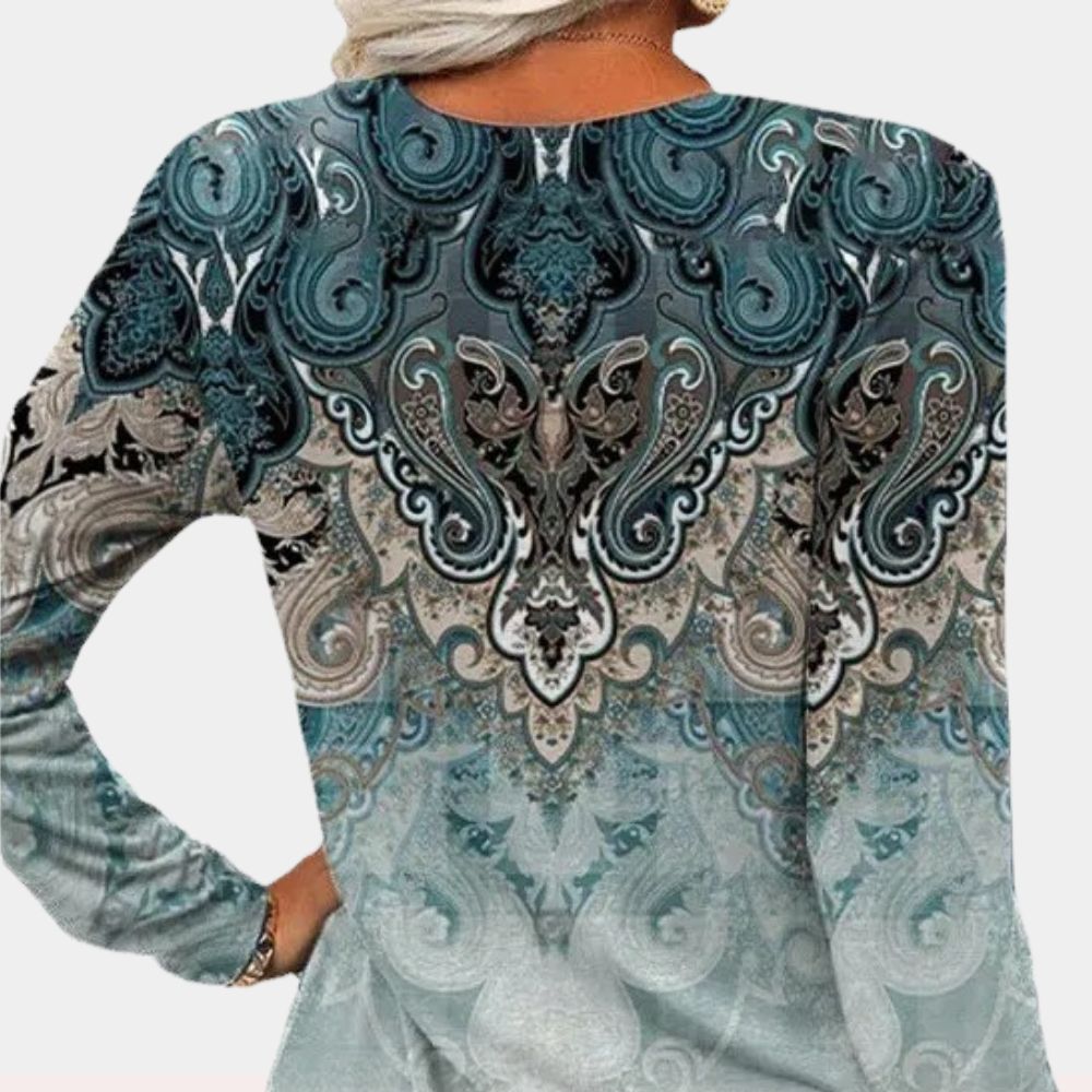 Yvonne | Stilfuld og afslappet top med print - Freya Kobenhavn