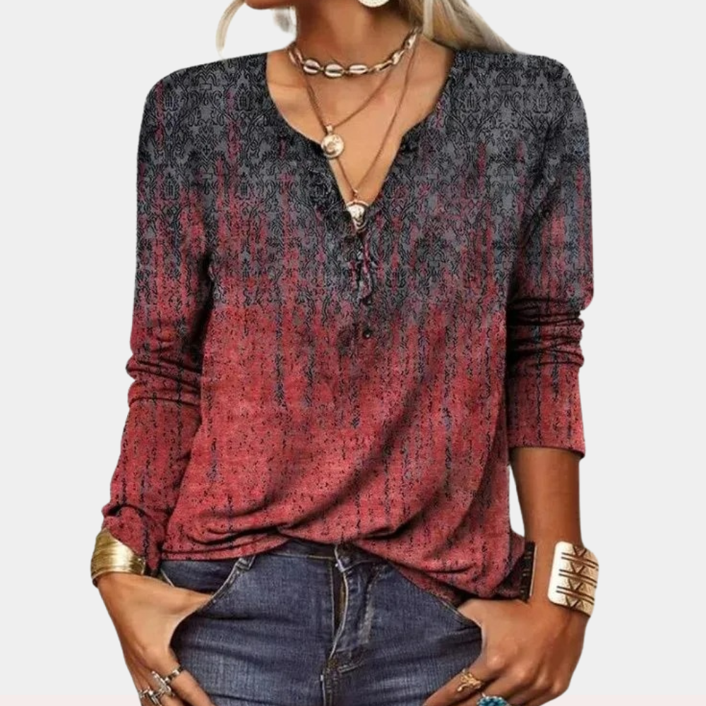 Yvonne | Stilfuld og afslappet top med print - Freya Kobenhavn
