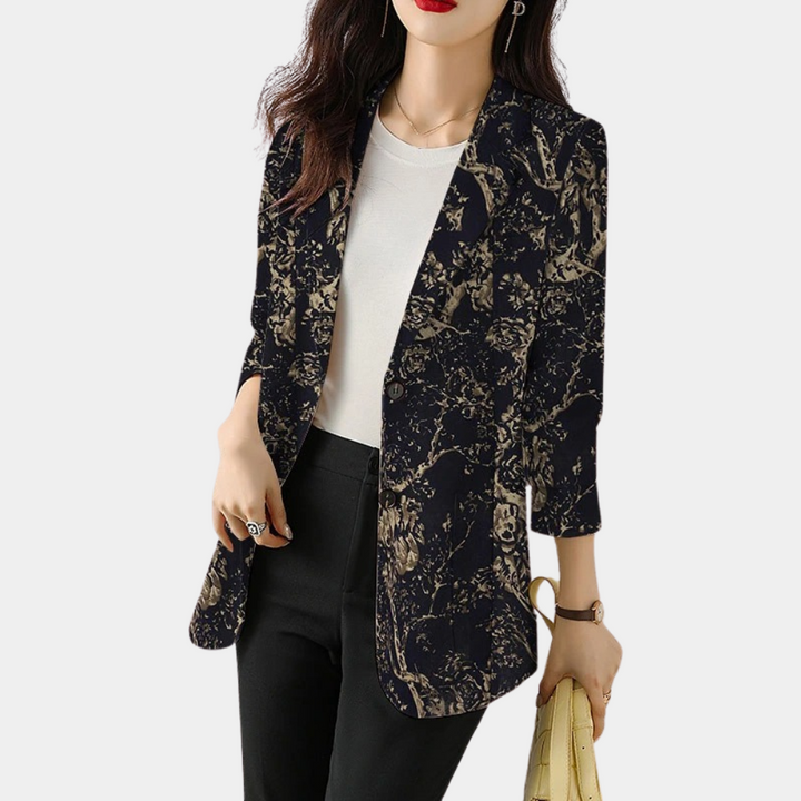 Lovise | Stilfuld Og Elegant Blomstret Blazer - Freya Kobenhavn