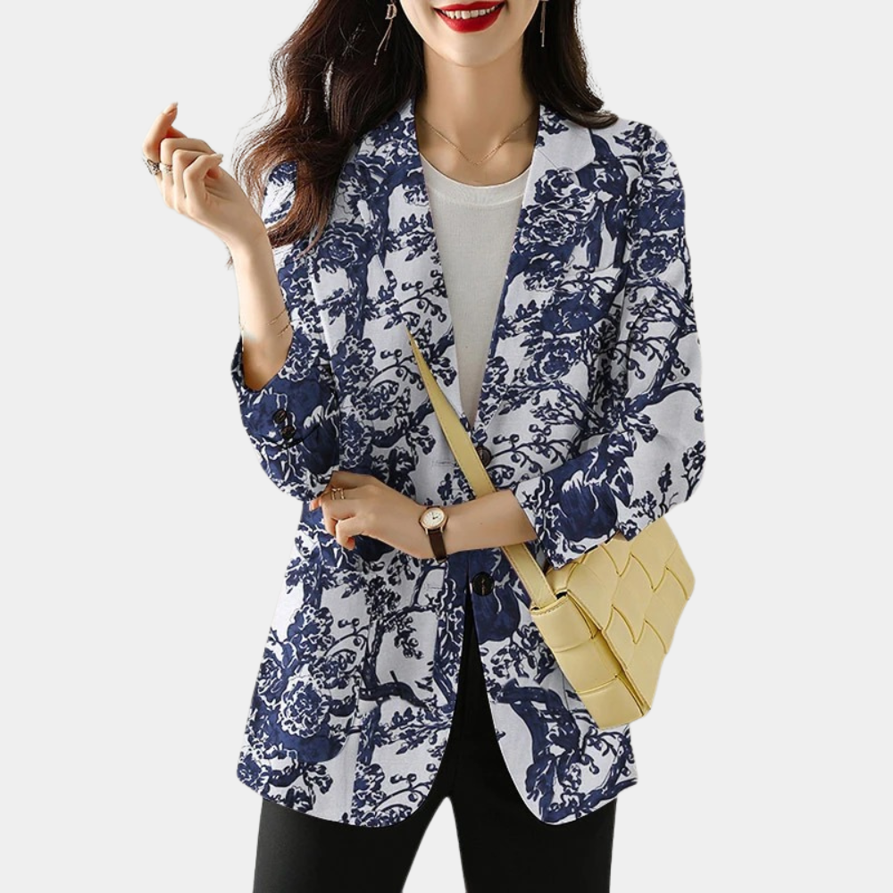 Lovise | Stilfuld Og Elegant Blomstret Blazer - Freya Kobenhavn