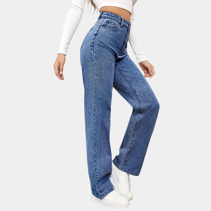 Rosalina | Højtaljede Jeans med Vide Ben - Freya Kobenhavn