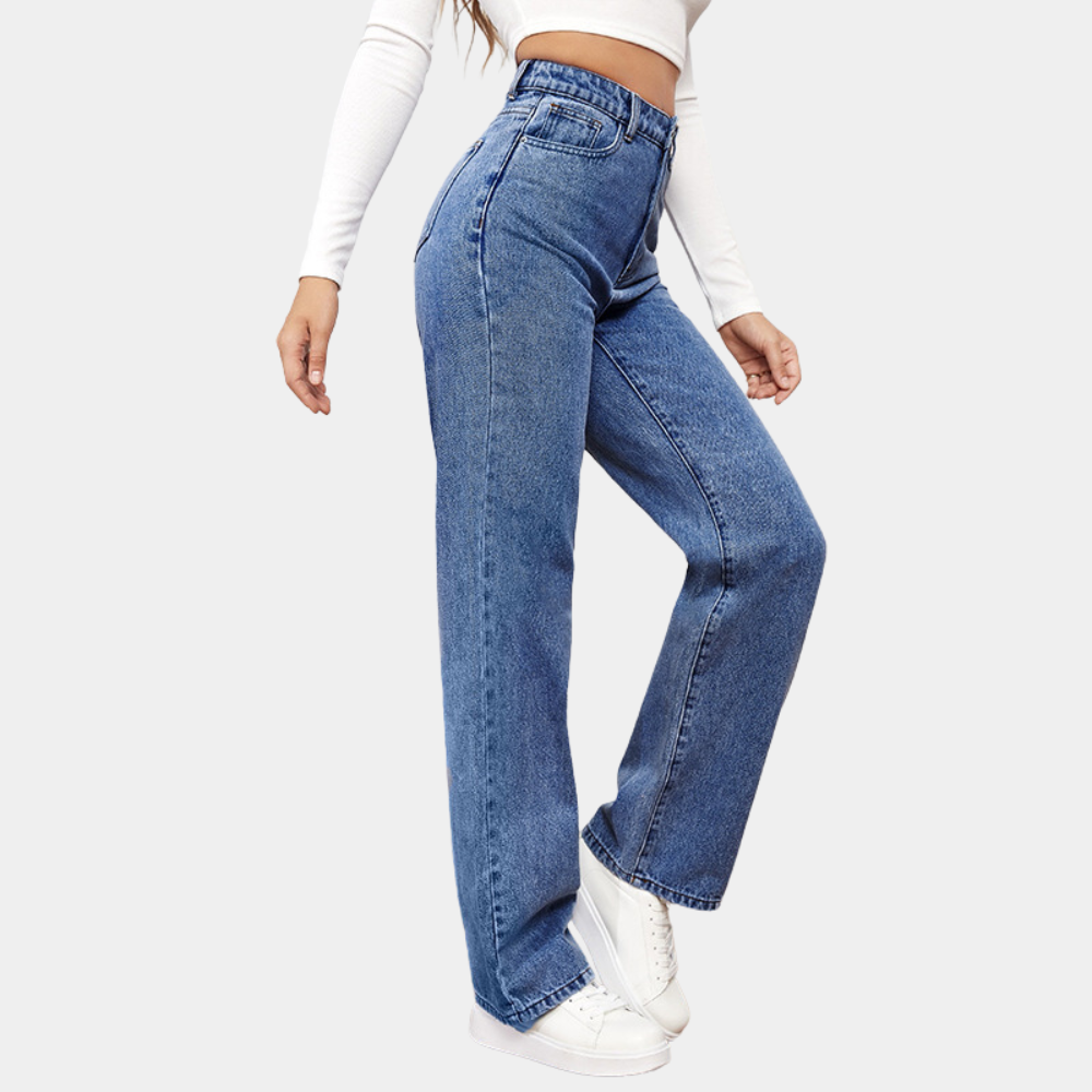 Birthe | Stilfulde jeans med høj talje og brede ben - Freya Kobenhavn
