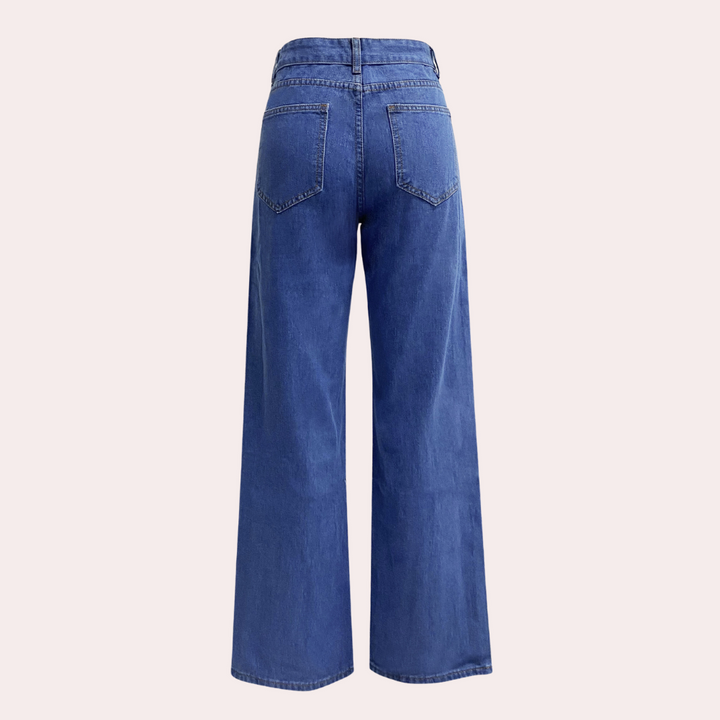 Birthe | Stilfulde jeans med høj talje og brede ben - Freya Kobenhavn