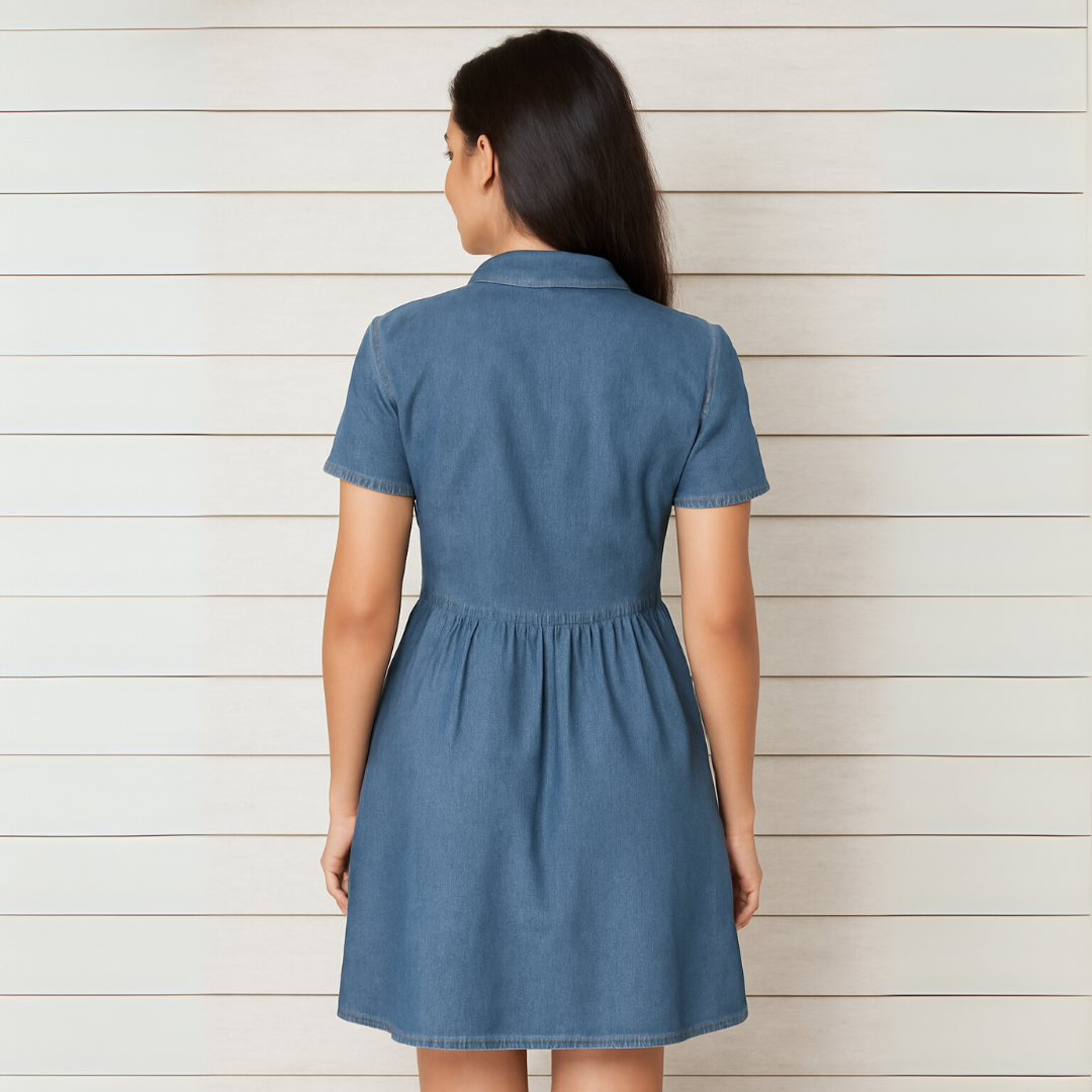 Isabel | Kvinders Sommer Midi-Kjole med Knapper - Freya Kobenhavn
