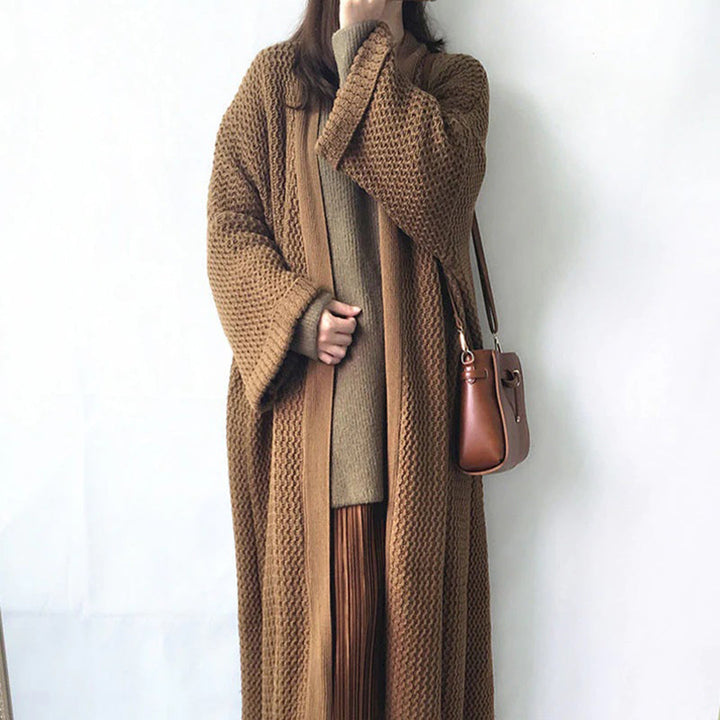 Alette | Hyggelig Lang Strikket Cardigan Dame