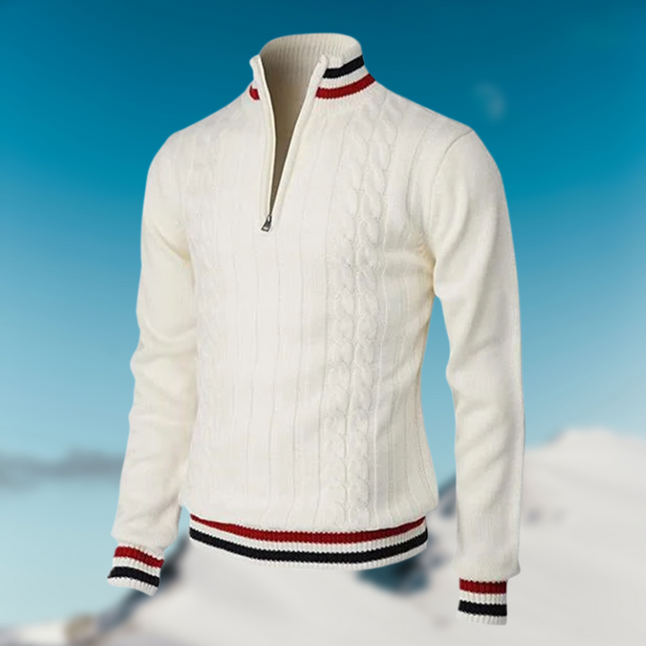 Joachim | Zip-Up Sweater til Herrer med Stribedetalje - Freya Kobenhavn