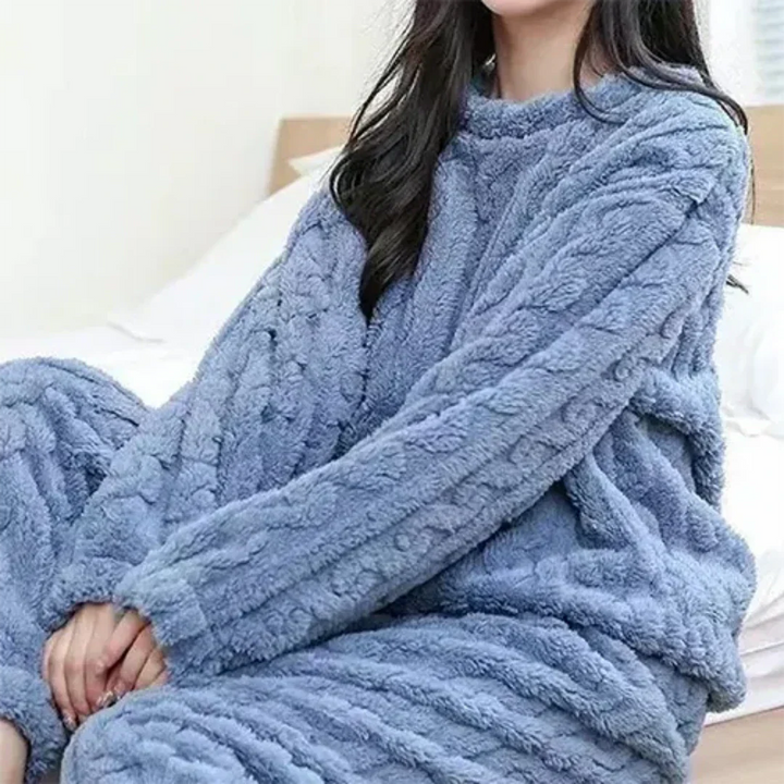 Anette | Dame Fleece Loungewear Sæt Med Blødt Stof - Freya Kobenhavn