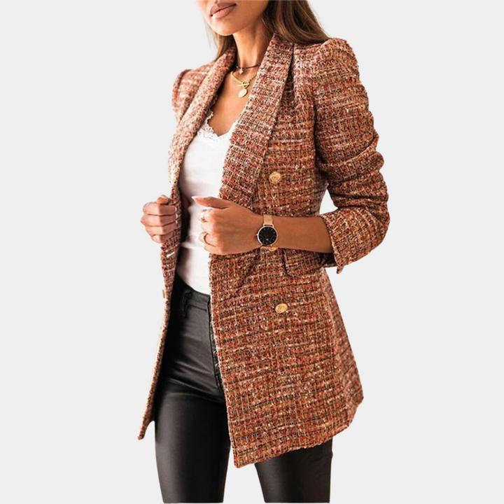 Vigga | Afslappet Stilfuld og Behagelig Tweed-Blazer - Freya Kobenhavn