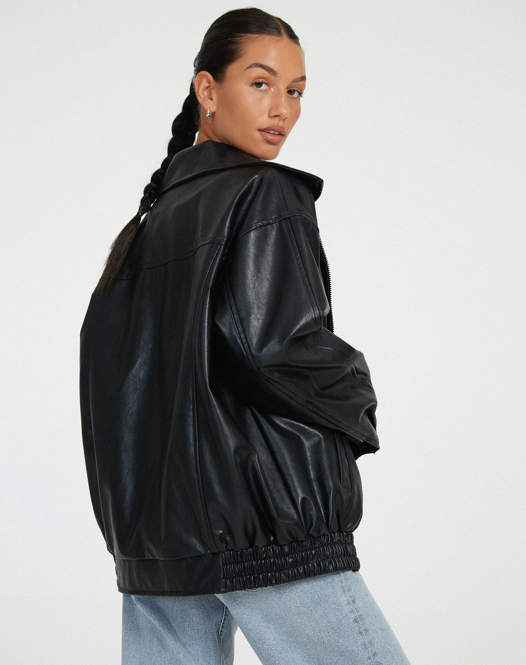 Andrea | Elegant Og Stilfuld Oversized Læderjakke - Freya Kobenhavn