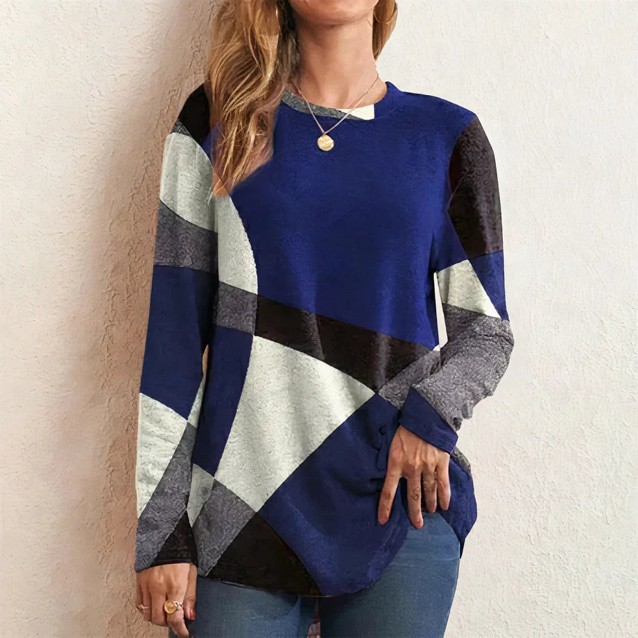 Sassa | Stilfuld Og Behagelig Farveblok Sweater - Freya Kobenhavn