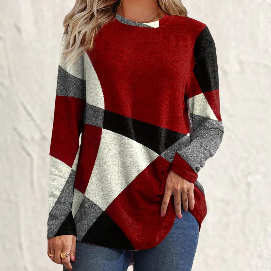 Sassa | Stilfuld Og Behagelig Farveblok Sweater - Freya Kobenhavn
