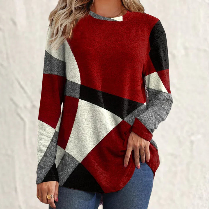 Sassa | Stilfuld Og Behagelig Farveblok Sweater - Freya Kobenhavn