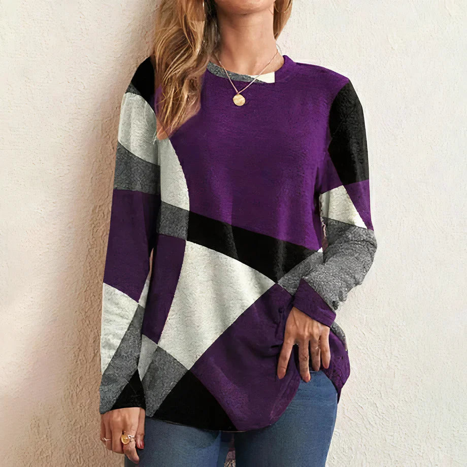 Sassa | Stilfuld Og Behagelig Farveblok Sweater - Freya Kobenhavn